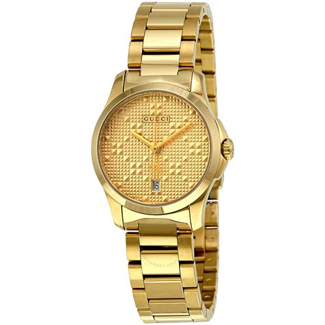 gucci womens gold watch|stainless steel Gucci ladies watches.